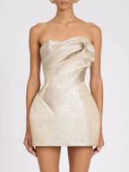 Mona Strapless Mini Dress Flowering Girl