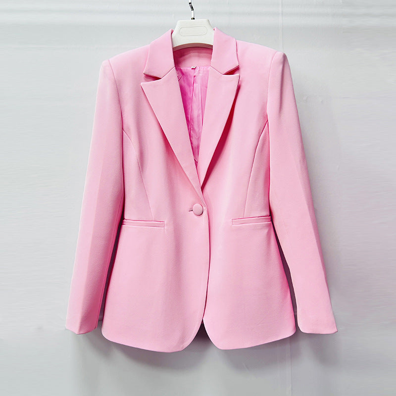 Gerardo Pink Blazer & Pants Set Flowering Girl