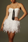 Cruze Strapless Feather Skirt Set Flowering Girl