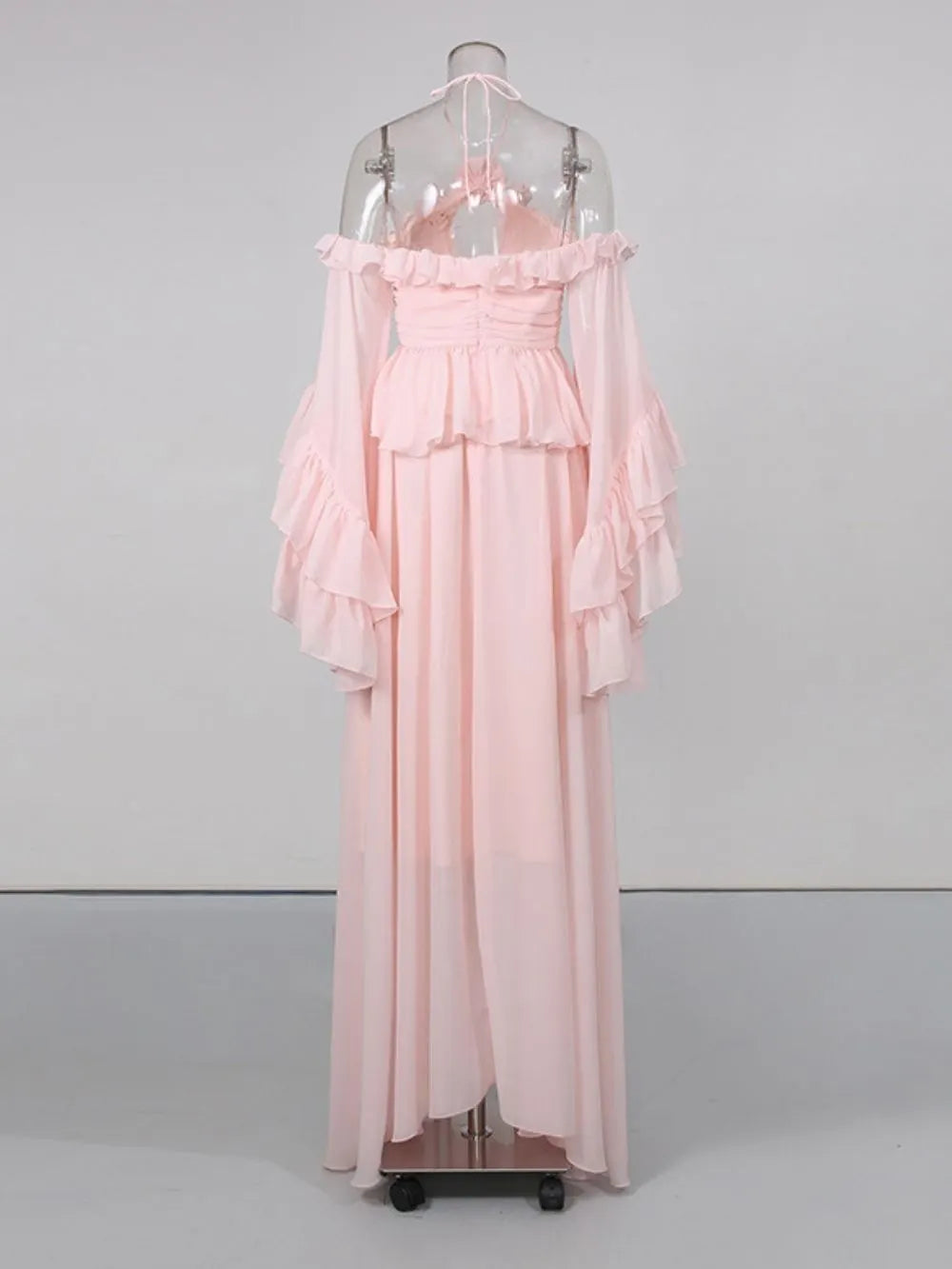 Marleigh Pink Flower Top & Maxi Skirt Set Flowering Girl