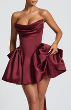 Trinity Mini Dress - Cherry Lacquer Flowering Girl