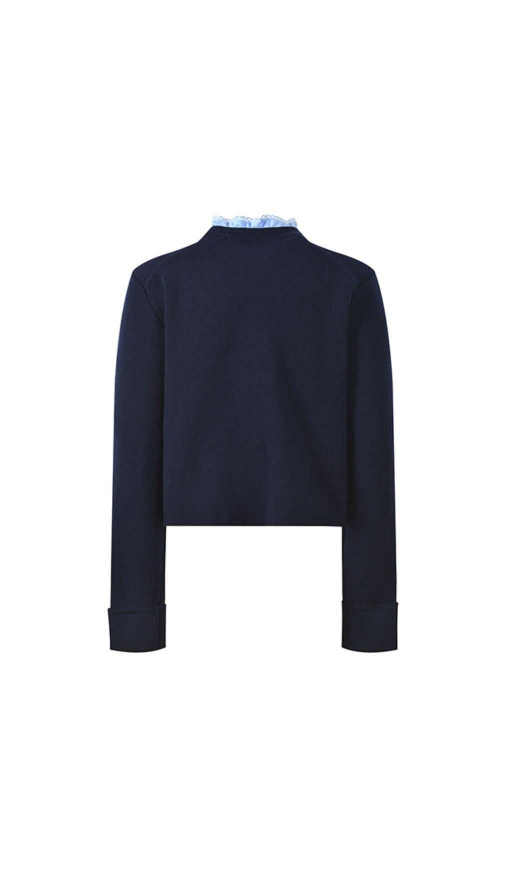Ruffled Collar Cardigan Flowering Girl