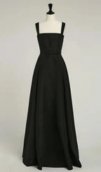 Tie Suspender Dress In Black Flowering Girl