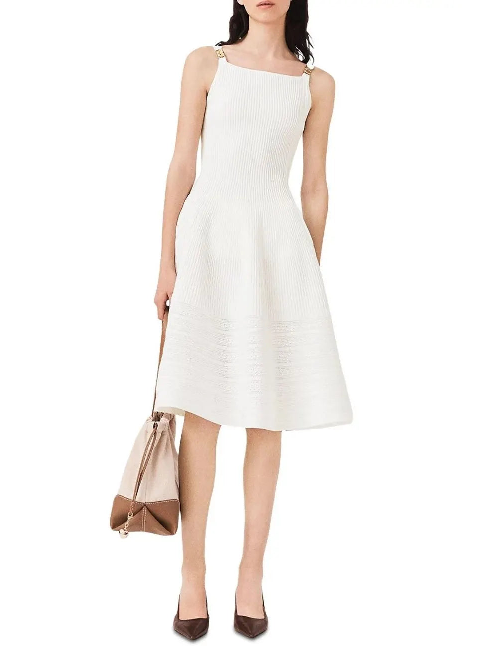 Textured Knit Midi Dress Flowering Girl