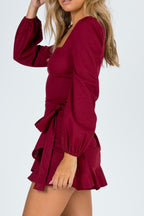 Long Sleeve Villa Mini Dress Flowering Girl