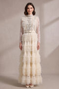 White Tulle a-Line Gown Flowering Girl
