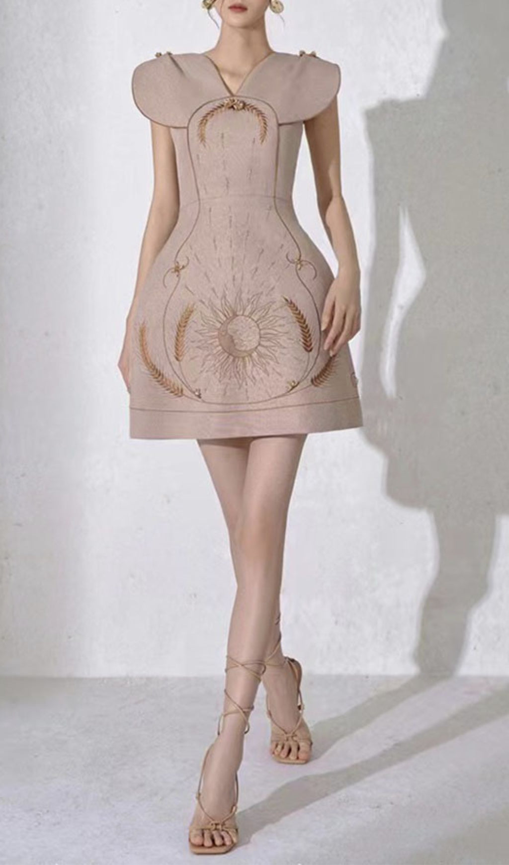 Alcmene Embroidery Mini Dress Flowering Girl