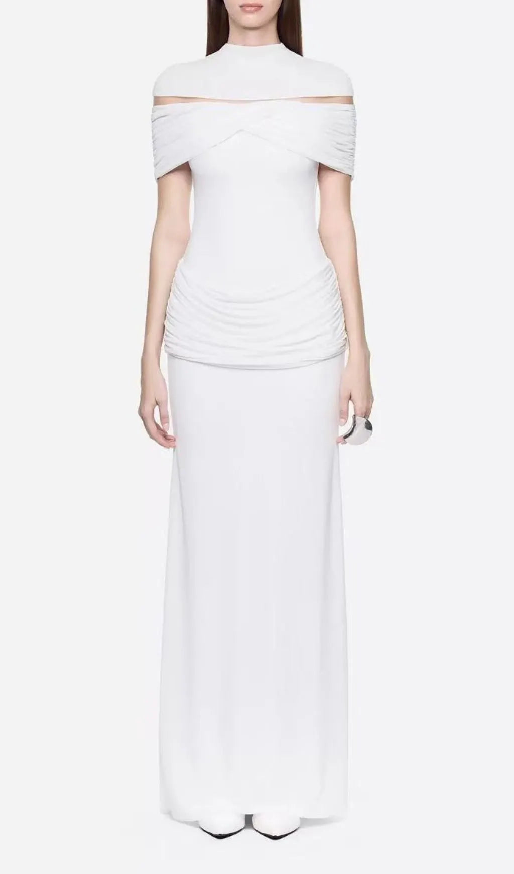 Karima Ruched Maxi Dress Flowering Girl