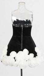 Candie Strapless Flower Mini Dress Flowering Girl