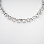 Mathilde Silver Tone Crystal Embellished Necklace Flowering Girl
