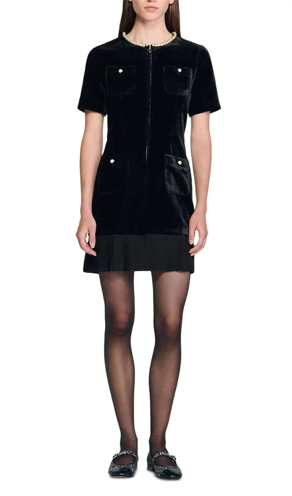 Short Velvet Dress Flowering Girl
