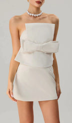 Krystallon Strapless Bow Mini Dress Flowering Girl