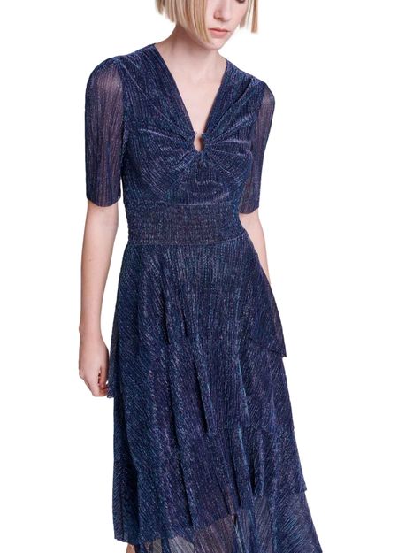 RUFFINAE TIERED METALLIC DRESS Flowering Girl