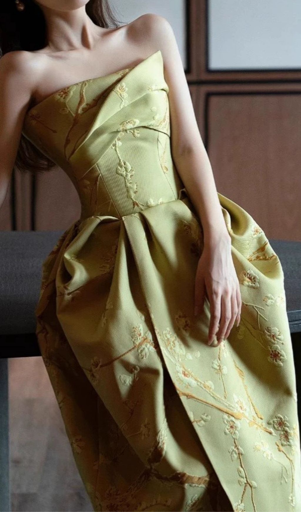 Fang Strapless Flower Maxi Dress Flowering Girl