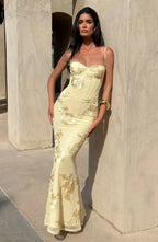 Nefertiti Maxi Dress - Lemon Flowering Girl