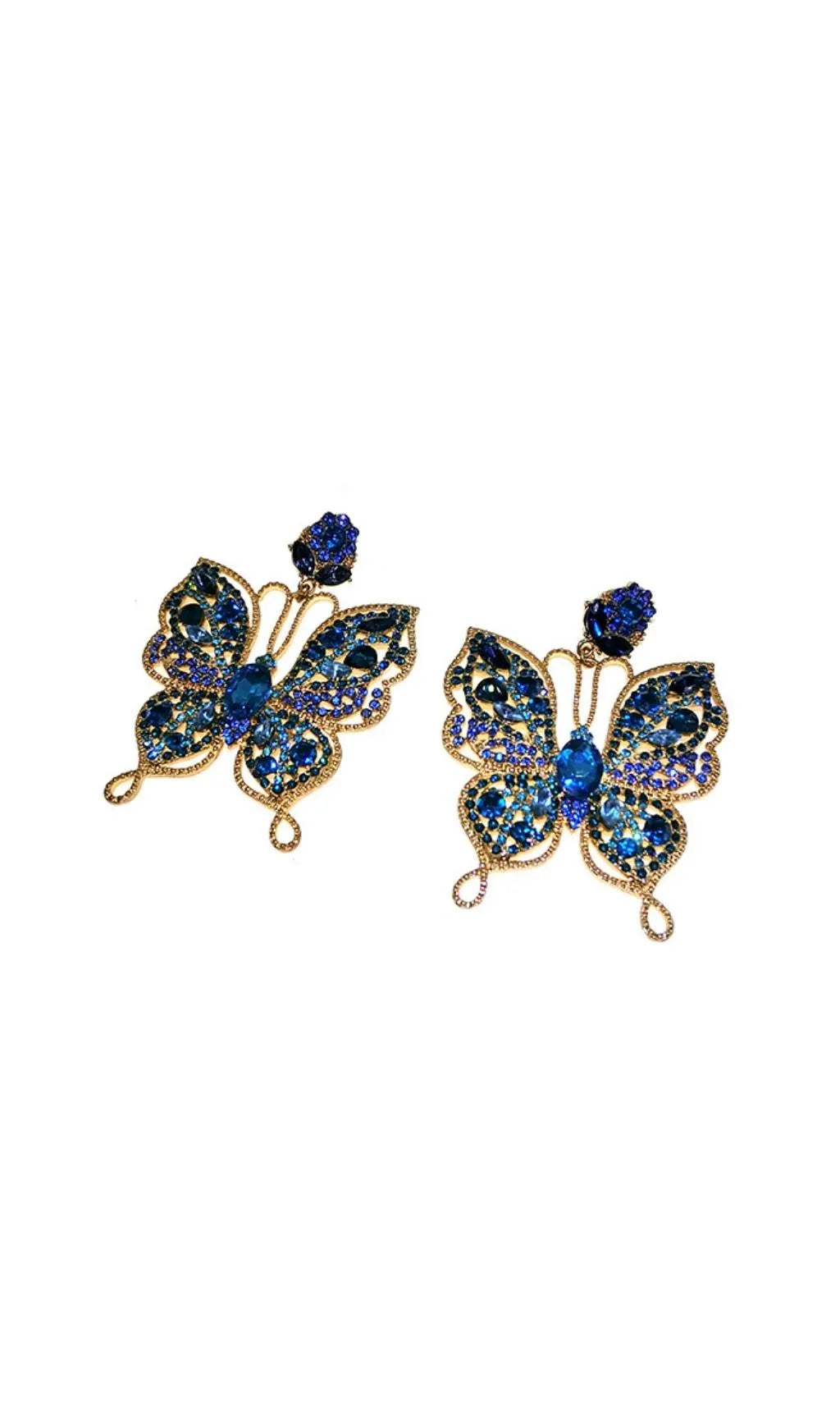 Augustin Colorful Diamond Butterfly Earrings Flowering Girl