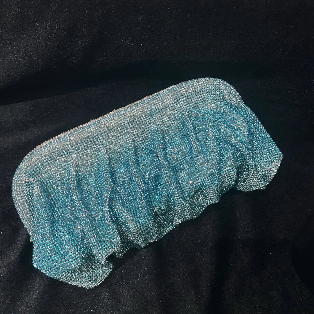 Ruched Crystal Clutch Flowering Girl