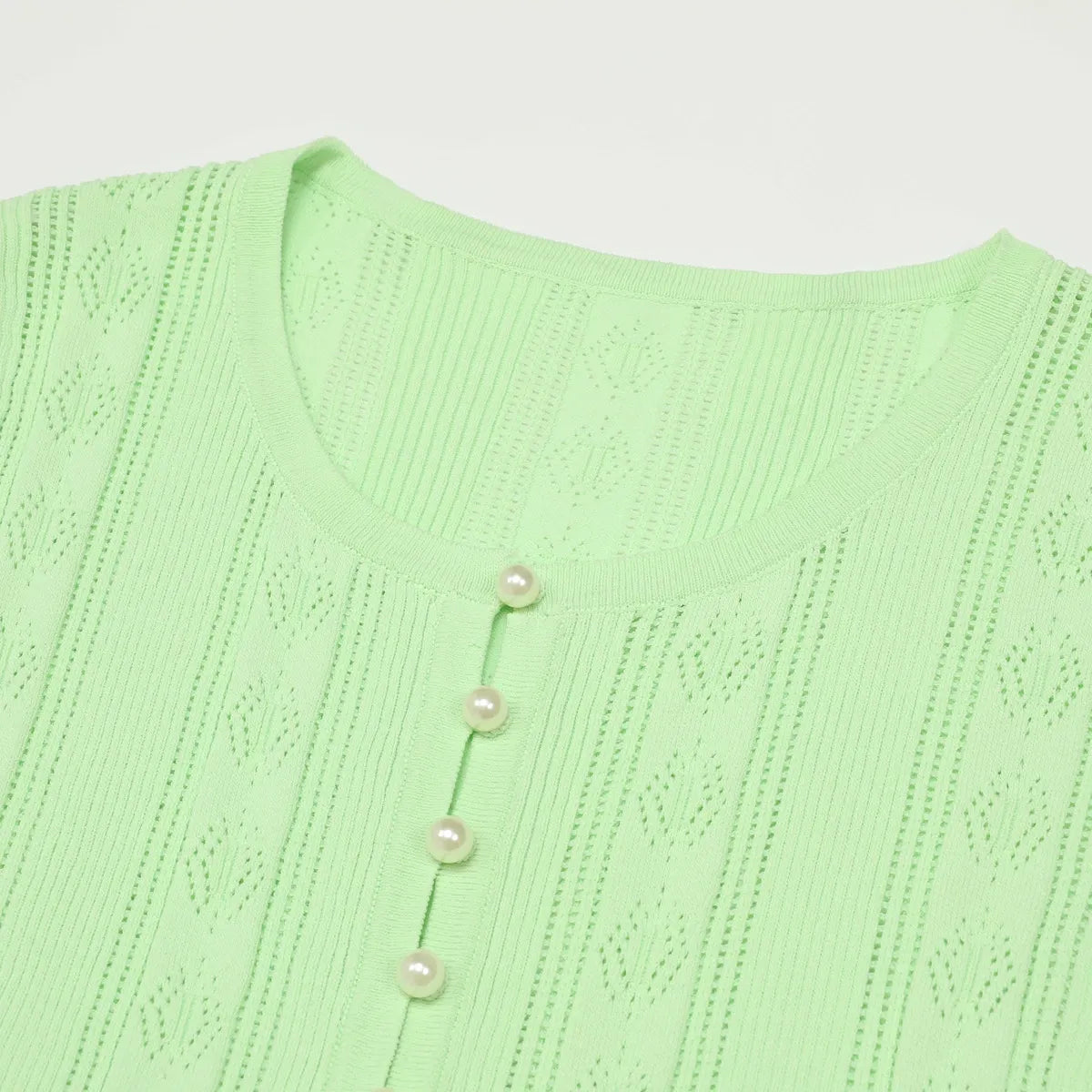 Kiely Green Knit Two-Piece Set Flowering Girl