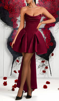 Kathia Red Strapless Bow Mni Dress Flowering Girl