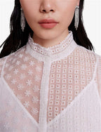 EMBROIDERED COTTON-BLEND SHIRT Flowering Girl
