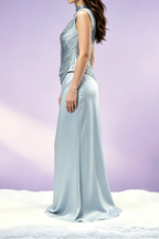 Malkia Blue Tassel Two-Piece Set Flowering Girl