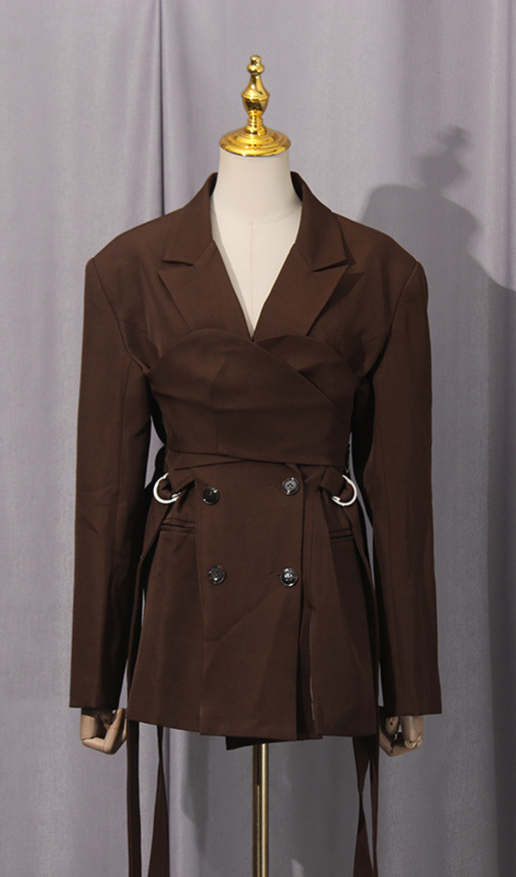 Gitel Brown Blazer Flowering Girl