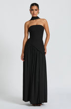 Maliyah Maxi Dress - Black Flowering Girl