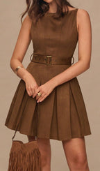 Lanica Sleeveless Pleated Mini Dress Flowering Girl