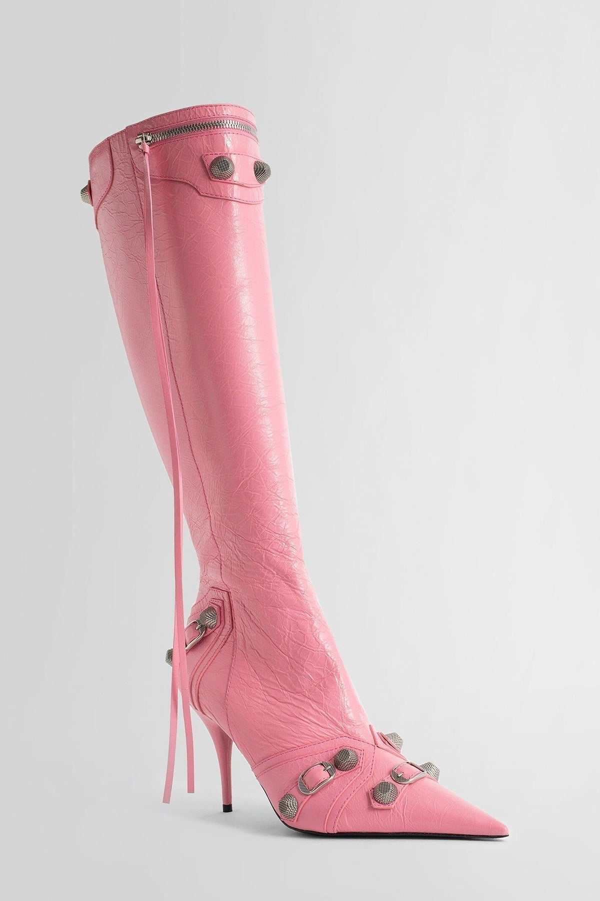 Shilia Zip Knee-high Boots - Pink Flowering Girl