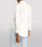 RUFFLED TRIM SILK SHIRT Flowering Girl