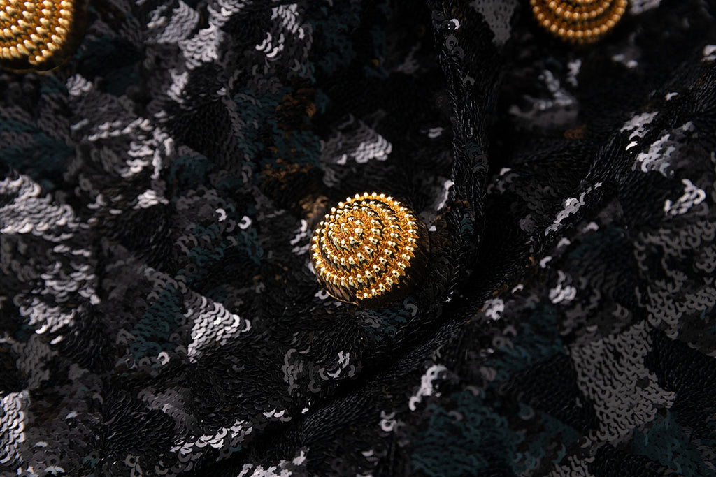 Heiress Black Sequin Jacket Flowering Girl