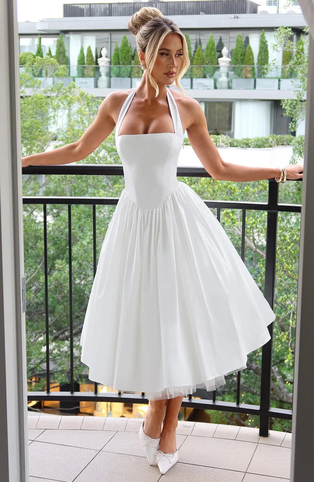 Cressida Midi Dress - Ivory Flowering Girl