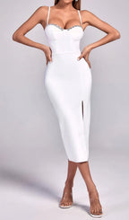 Strappy Slim Midi Dress Flowering Girl