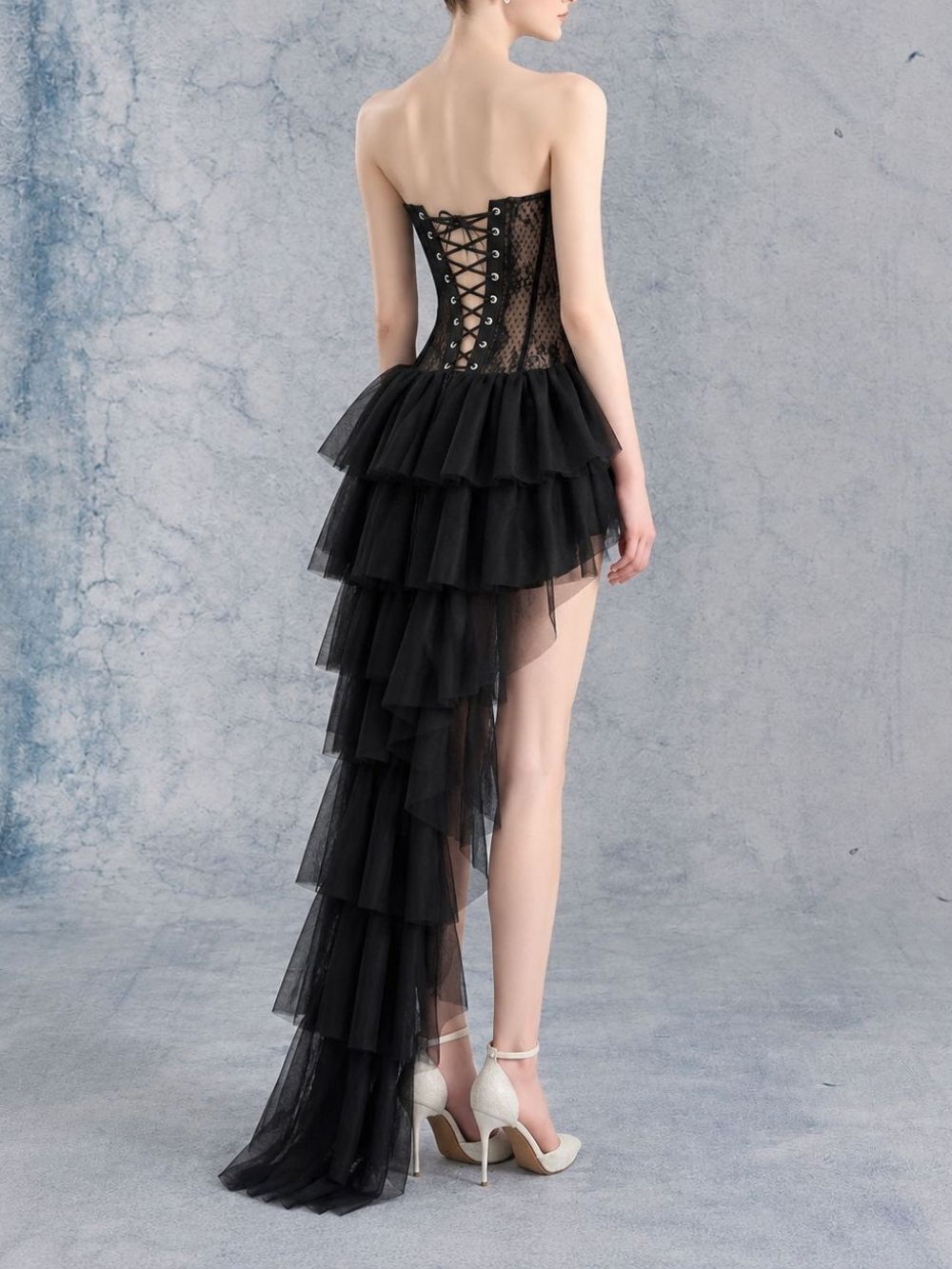 Misty Strapless Corset Lace Maxi Dress Flowering Girl