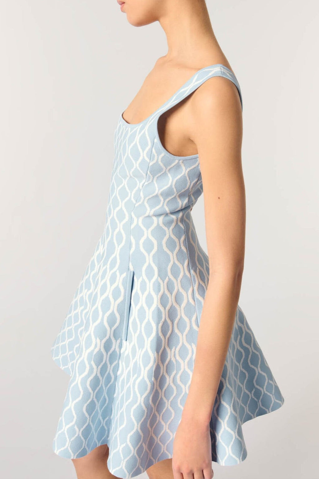 Hélène Patterned-Jacquard Sleeveless Mini Dress Flowering Girl