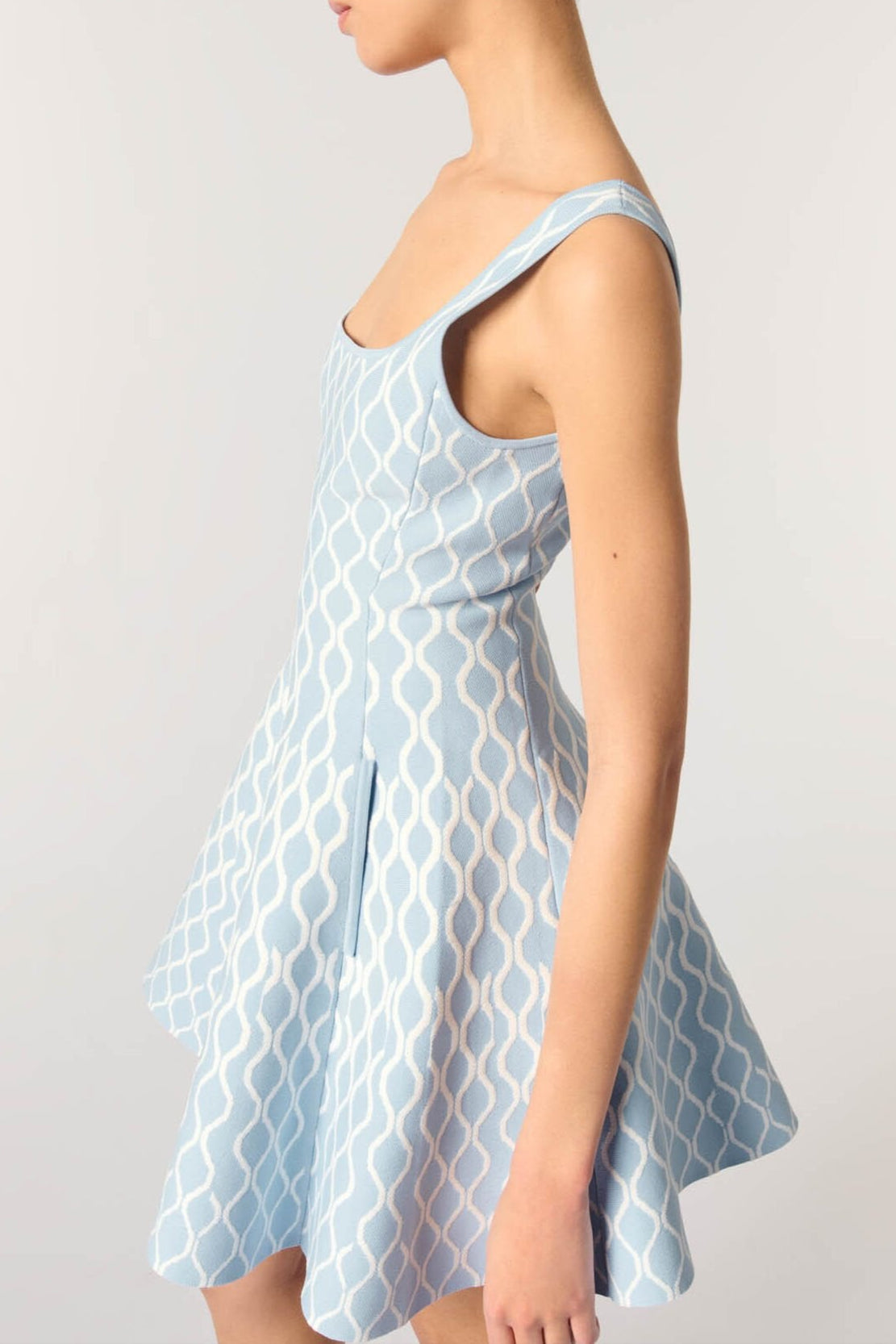 Hélène Patterned-Jacquard Sleeveless Mini Dress Flowering Girl