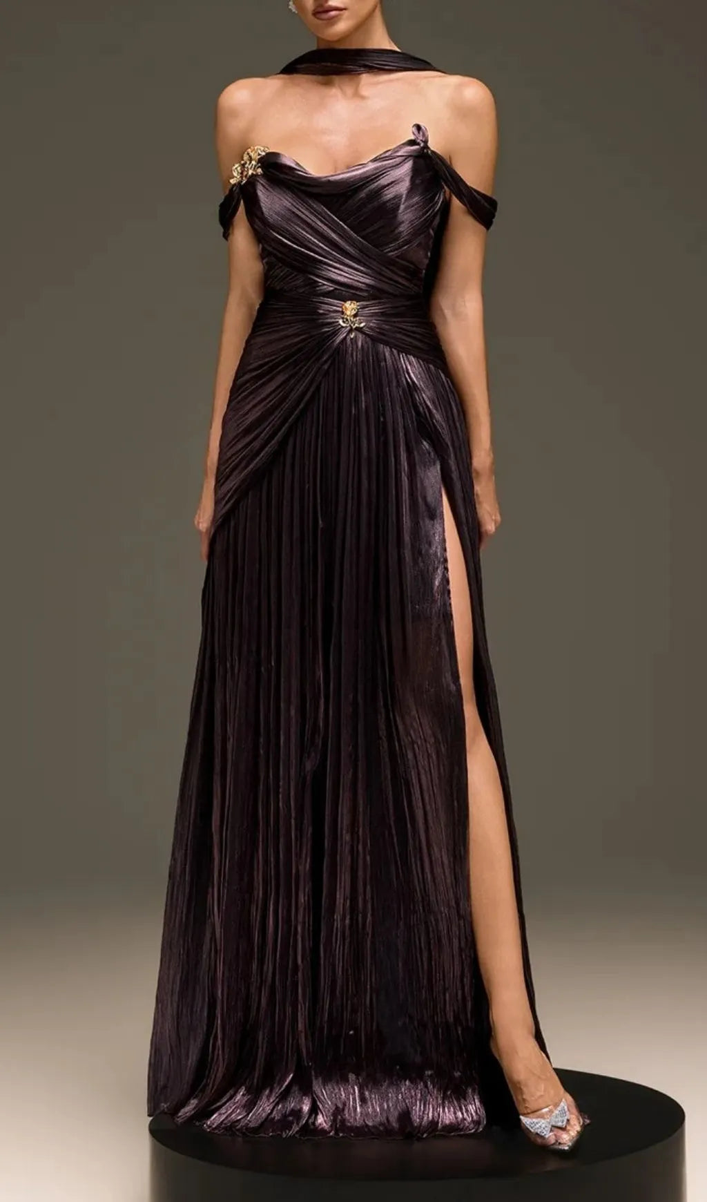 Torvayne Off Shoulder Rose Draped Dress Flowering Girl