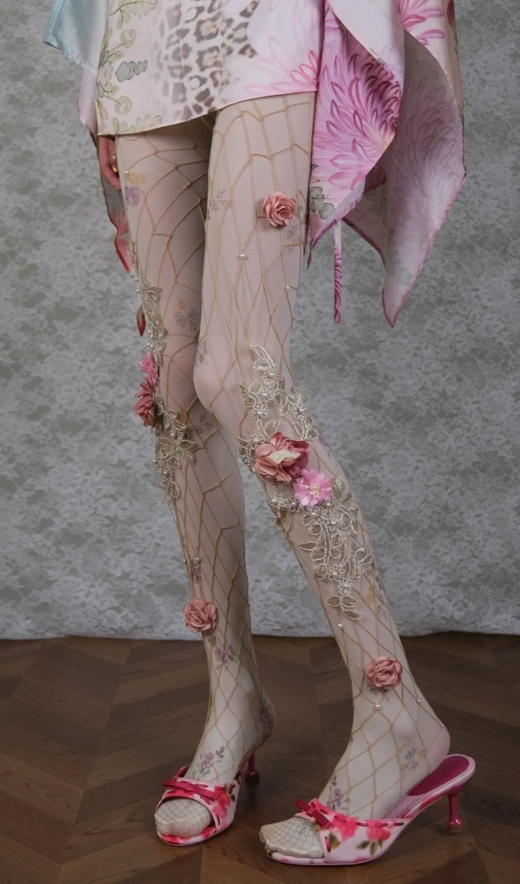 Floral Tights Set Flowering Girl