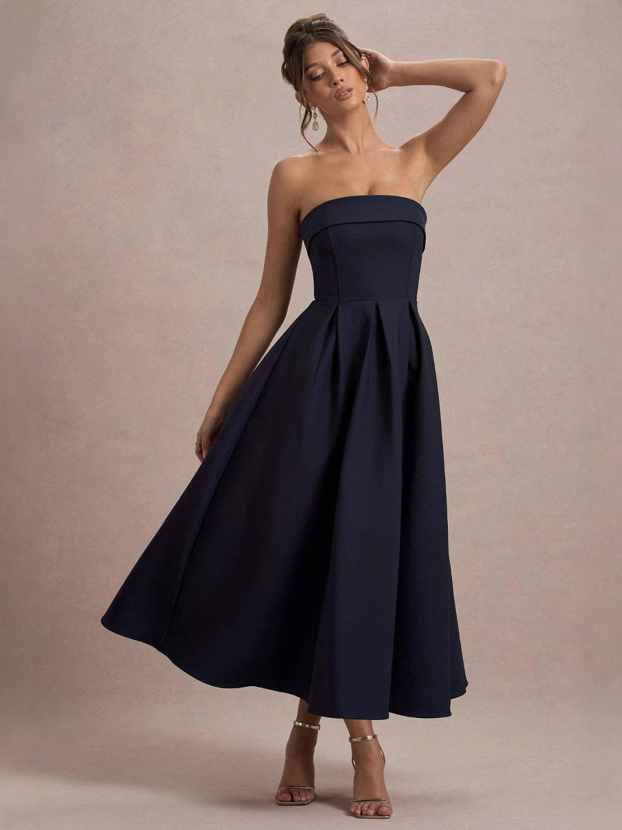 White Bandeau Midi Dress Flowering Girl