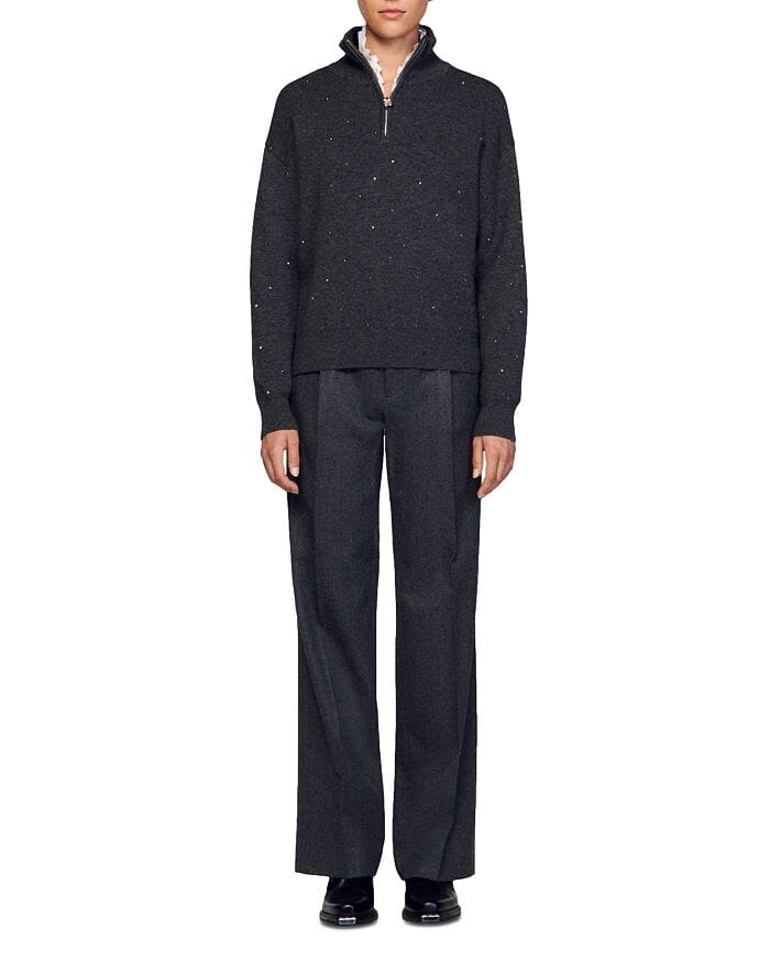OSY RHINESTONE QUARTER ZIP SWEATER Flowering Girl