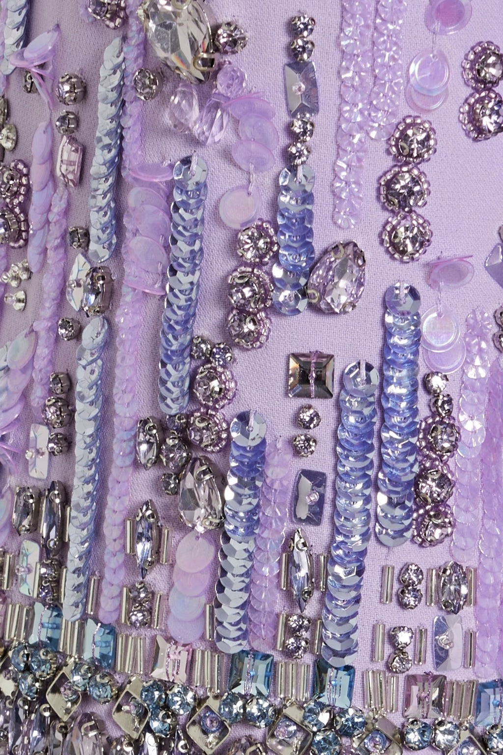 bergman embellished crepe midi dress in lavender Flowering Girl
