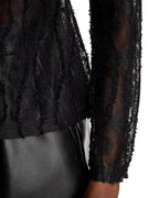 Lace Mock Neck Top Flowering Girl