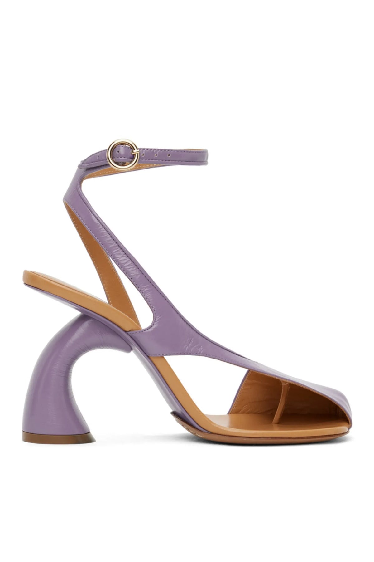 Janelle Cutout Heeled Sandals - Purple Flowering Girl