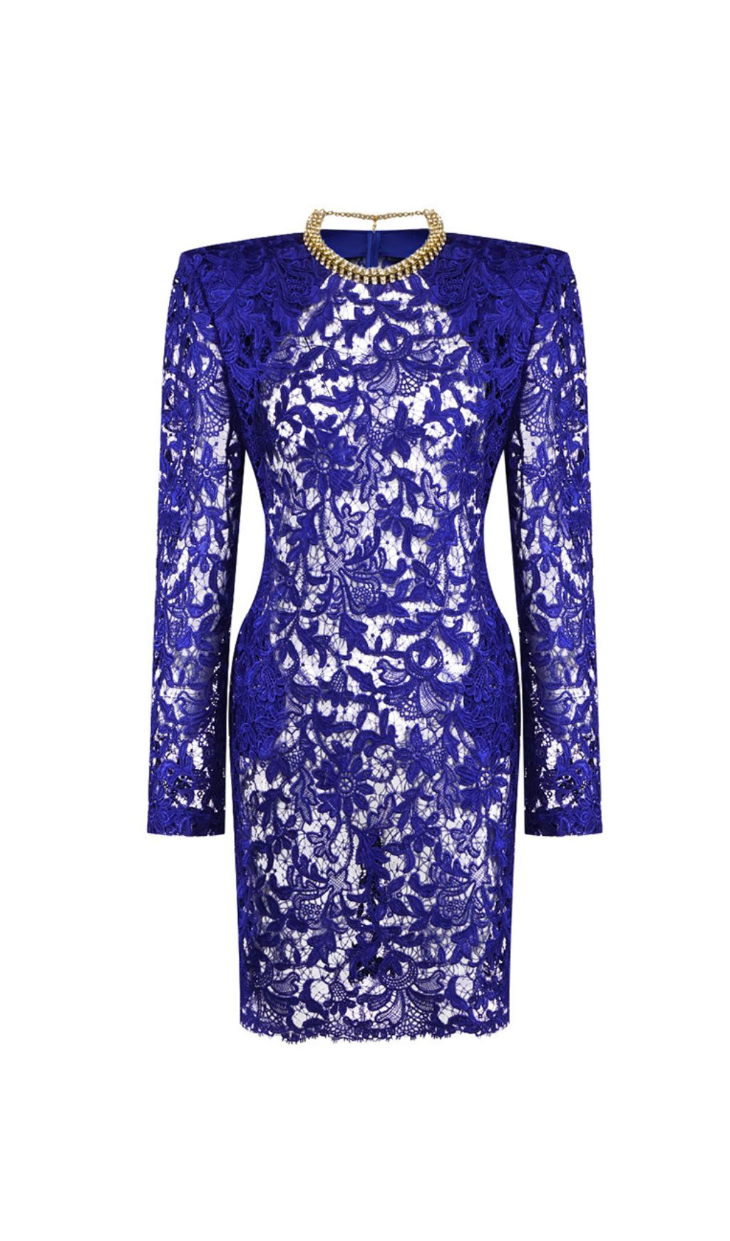 Hermia Blue Long Sleeve Mini Dress Flowering Girl
