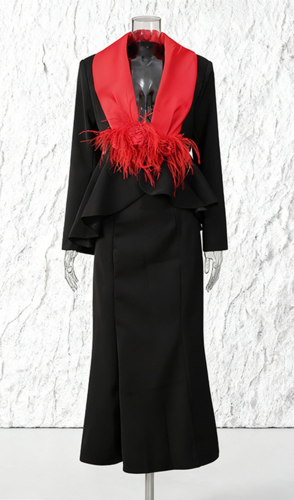 Janiya Black Flower Decor Two-Piece Set Flowering Girl