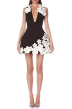 Black And White Mini Dress Flowering Girl