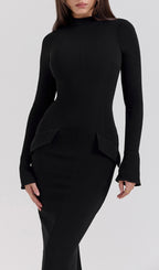 Buchanan Black Turtleneck Maxi Dress Flowering Girl
