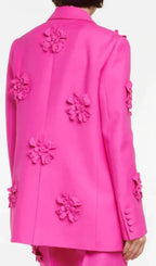 Acedia Pink Three Dimensional Floral Suit Flowering Girl