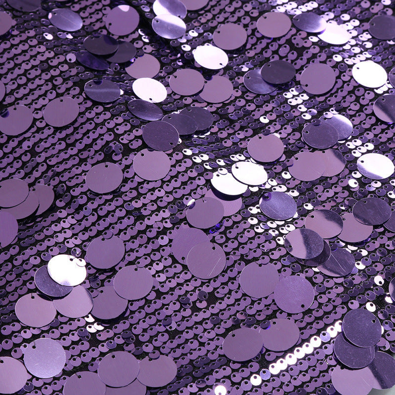 Virginia Strappy Sequin Embellished Mini Dress In Purple Flowering Girl