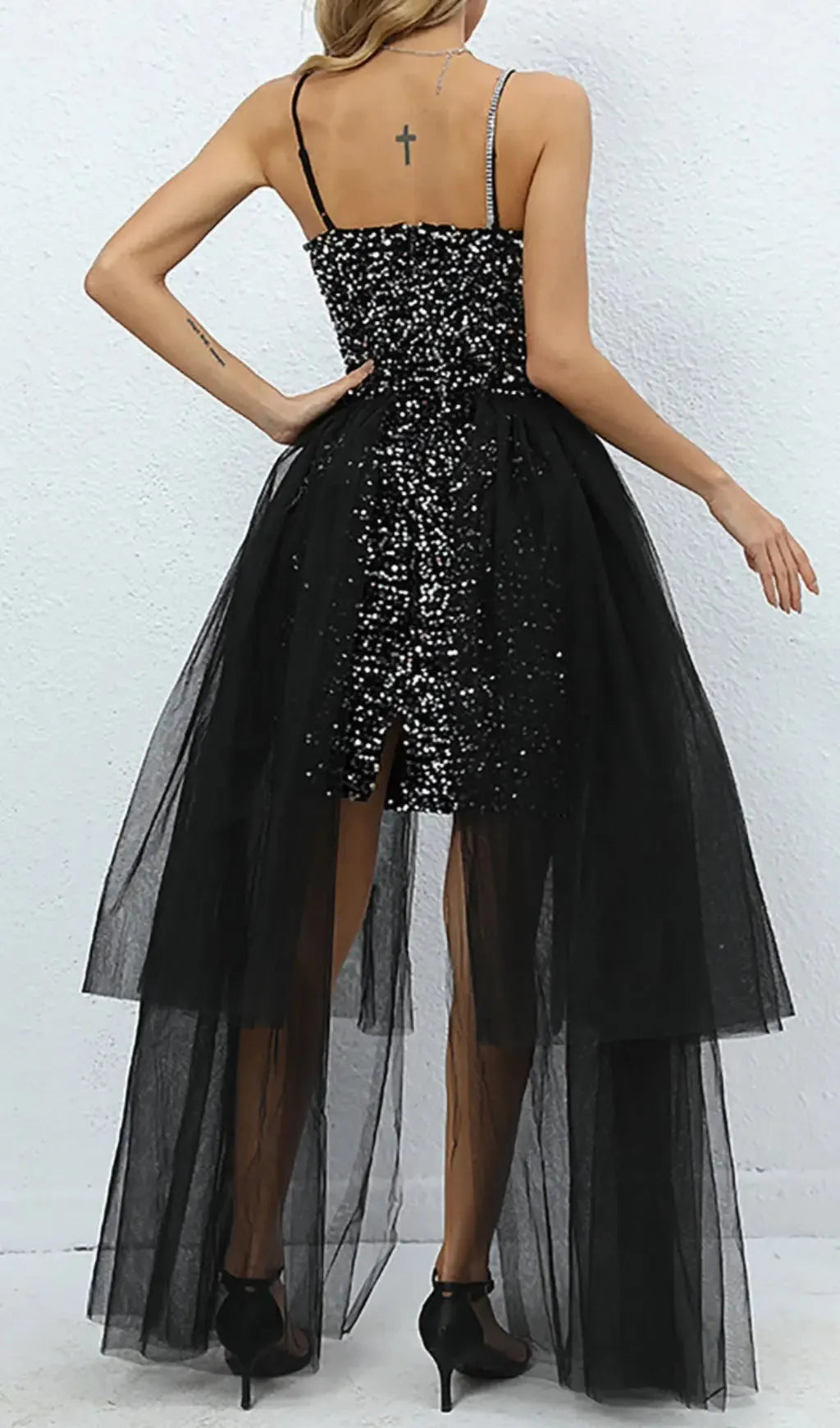 Strappy Sequin Mesh A-Line Dress Flowering Girl